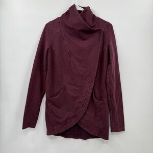 Lululemon Athletic Maroon Wrap Cardigan Jacket with Thumbholes and Pockets‎  4